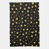 Elegante Tupfen - schwarzes Gold Handtuch (Vertikal)