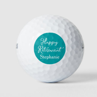 Elegante Türkis Grüne Glückliche Ruhestandsfeier Golfball