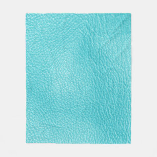 Elegante Türkis-Leder-Textur Fleecedecke