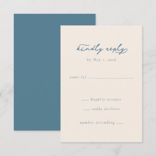 Elegante Türkis-Minimalisten-Einladung RSVP Karte