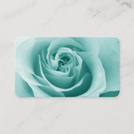 Elegante Türkis Rose Business Card Visitenkarte