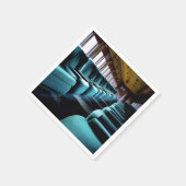 Elegante Türkis Sitzplätze Serviette (Ecke)