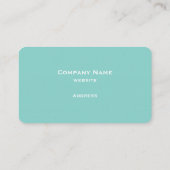 Elegante Türkis Wedding Dress Business Card Visitenkarte (Rückseite)