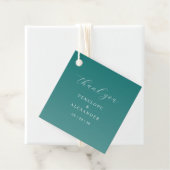 Elegante Türkisblaue Dankeskarten Geschenkanhänger (Beispiel)