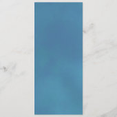 Elegante türkisblaue Rose Reflektionen Hochzeit Menükarte (Rückseite)