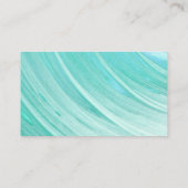 Elegante türkise Tides Beach Wedding Website Begleitkarte (Rückseite)