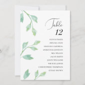 Elegante türkisfarbene Blätter.Hochzeitskarten Einladung (Vorderseite)