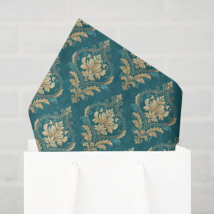 Elegante türkisfarbene Fliesen-Hochzeitsfarben Seidenpapier