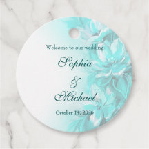 Elegante türkisfarbene florale Hochzeit