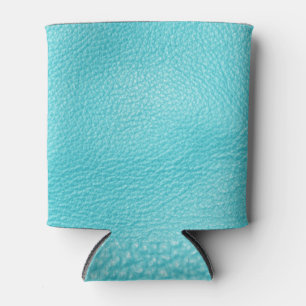 Elegante türkisfarbene Ledertextur Dosenkühler
