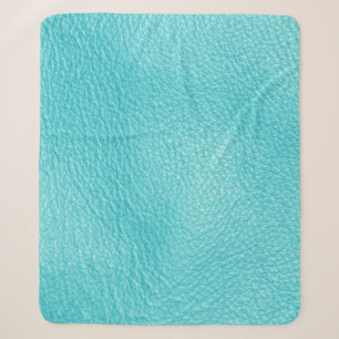 Elegante türkisfarbene Ledertextur Sherpadecke
