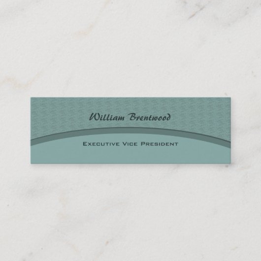 elegante Türkiskurve Mini Visitenkarte (Vorderseite)