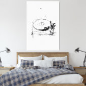 Elegante Turntable mit Notes Sketch - Premium Leinwanddruck (Insitu (Schlafzimmer))
