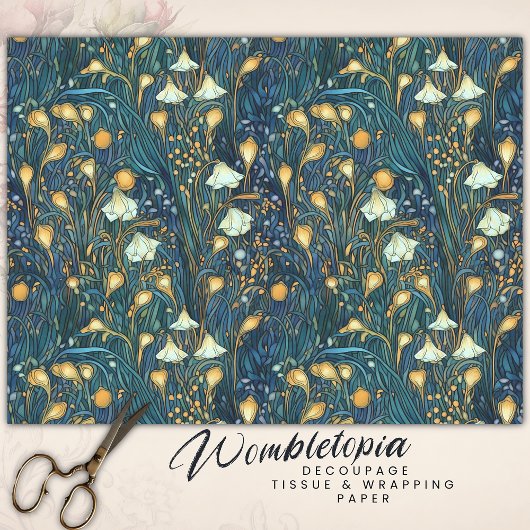 Elegante Twilight Garden Seidenpapier