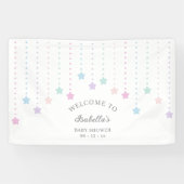 Elegante Twinkle Little Stars Baby Dusche Empfang Banner (Horizontal)