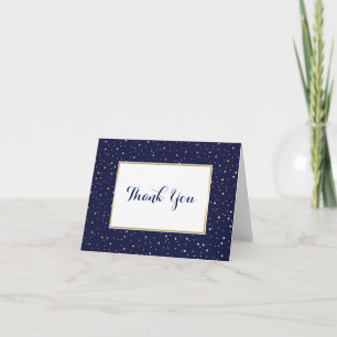 Elegante Twinkle Stars Mitternachtsblau Danke