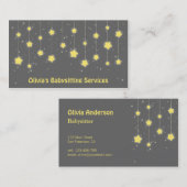 Elegante Twinklings-Sterne, die Visitenkarten Visitenkarte (Vorne/Hinten)