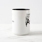 Elegante TwoTone-Tasse mit Aurevelle Floral Design Zweifarbige Tasse (Mittel)