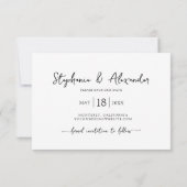 Elegante Typografie 2 Foto Wedding Rettete The Save The Date (Rückseite)