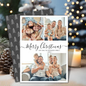 Elegante Typografie 3 Multi-Foto Weihnachten