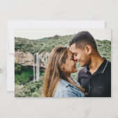 Elegante Typografie 5 Foto Collage Wedding Save The Date (Rückseite)