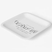 Elegante Typografie Altes Geld Abschluss WHITE Pappteller (Gewinkelt)