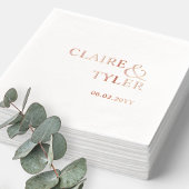 Elegante Typografie Ampersand Minimale Hochzeit Servietten Mit Folie