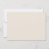 Elegante Typografie Änderung von Plänen Cream Card Einladung (Rückseite)