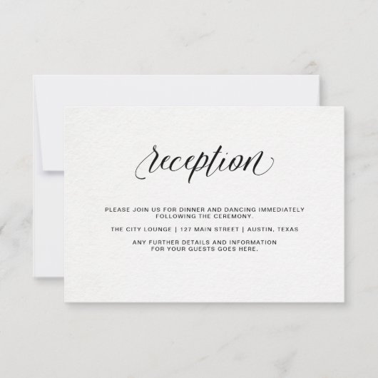 Elegante Typografie auf Wasserfarbpapier | EMPFANG Einladung (Vorderseite)