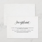 Elegante Typografie auf Wasserfarbpapier | EMPFANG Einladung (Vorne/Hinten)