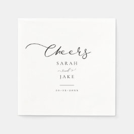 Elegante Typografie: Beifall Moderne Hochzeit Serviette