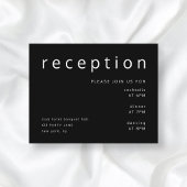 Elegante Typografie Black Wedding Begleitkarte