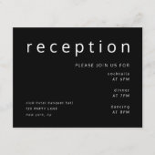 Elegante Typografie Black Wedding Begleitkarte (Vorderseite)