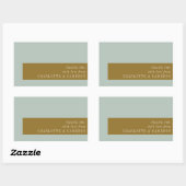 Elegante Typografie Blue Olive Custom Vielen Dank Rechteckiger Aufkleber (Blatt)