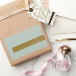 Elegante Typografie Blue Olive Custom Vielen Dank Rechteckiger Aufkleber