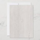 Elegante Typografie Botanische Woodland-Hochzeit Einladung (Rückseite)