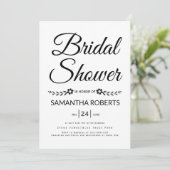 Elegante Typografie Brautparty Hochzeit Einladung (Stehend Vorderseite)