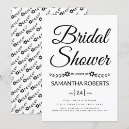 Elegante Typografie Brautparty Hochzeit Einladung