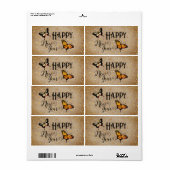 Elegante Typografie Butterfly Stars Rustikales Neu (Vorne)