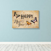 Elegante Typografie Butterfly Stars Rustikales Neu Leinwanddruck (Insitu (Holzboden))