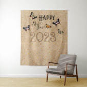 Elegante Typografie Butterfly Stars Rustikales Neu Wandteppich (Beispiel)