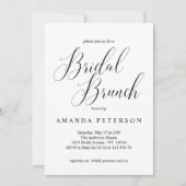 Elegante Typografie Calligrafy Bridal Brunch Einladung (Vorderseite)