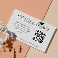 Elegante Typografie-Collage-Fonds QR CODE Abschlus