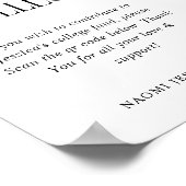 Elegante Typografie Collage Fonds QR CODE Abschlus Poster (Ecke)