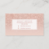 Elegante Typografie der Augenbrauen erröten Visitenkarte (Rückseite)