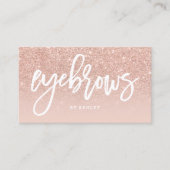 Elegante Typografie der Augenbrauen erröten Visitenkarte (Vorderseite)