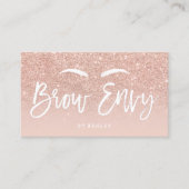 Elegante Typografie der Logobrauen erröten Visitenkarte (Vorderseite)
