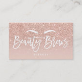 Elegante Typografie der Logobrauen erröten Visitenkarte (Vorderseite)