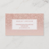 Elegante Typografie des Logos erröten Visitenkarte (Rückseite)