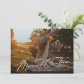 Elegante Typografie Ein Foto frohe Weihnachten (Stehend Vorderseite)